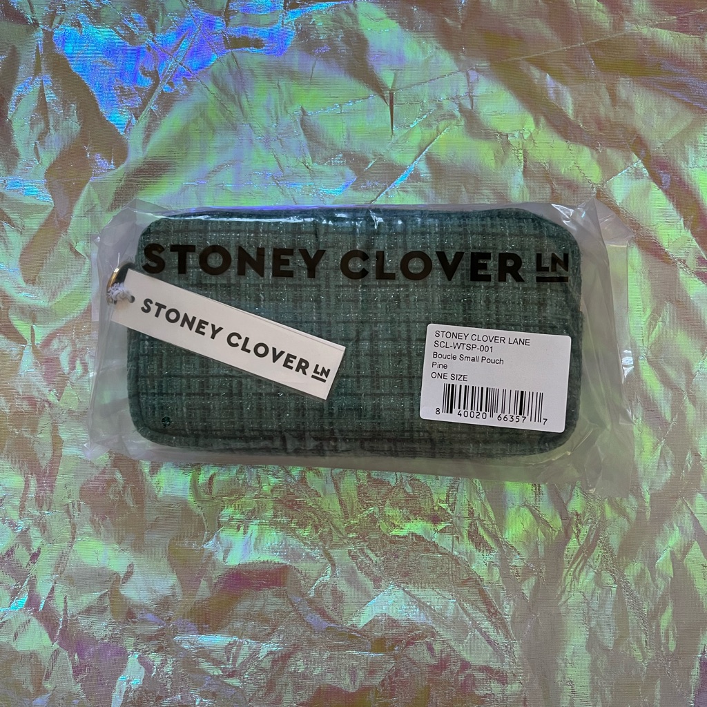 Nwt Stoney Clover Lane Pine Boucle Small Pouch